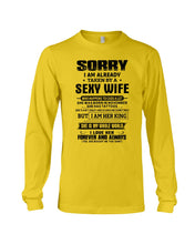 Load image into Gallery viewer, Gift For Husband Taken By A November Sexy Wife Who Happens To Cuss A Lot Unisex Long Sleeve
