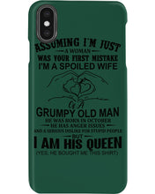 Load image into Gallery viewer, A Spoiled Wife Of An October Grumpy Old Man Birthday Meaningful Gift Phone case

