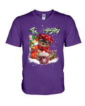 Load image into Gallery viewer, Yorkshire Terrier Loves Drinking Hot Latte Gift For Dog Lovers Guys V-Neck
