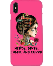 Load image into Gallery viewer, Nerdy Dirty Inked And Curvy Funny Gift For Friends Phone case
