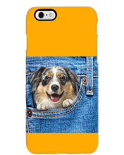 Load image into Gallery viewer, Australian Shepherd In Denim Pocket Gift For Dog Lovers Phone case
