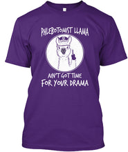 Load image into Gallery viewer, Phlebotomist Llama Ain't Got Time For Your Drama Guys Tee
