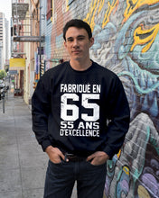 Load image into Gallery viewer, Fabrique En 66 55 Ans D’Excellence Custom Design Gift For Friends Sweatshirt
