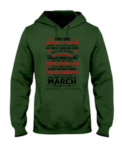 Load image into Gallery viewer, This Girl Has Fought A Thousand This Girl Was Born In March Hoodie
