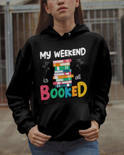 Load image into Gallery viewer, Vintage Funny My Weekend Booked Gift For Book Lovers Hoodie

