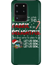 Load image into Gallery viewer, Weather Outside Frightful Sewing Let Us Sew Phone case
