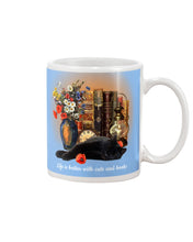 Load image into Gallery viewer, Black Cat Life Is Better With Books Gift For Cat Lovers Mug
