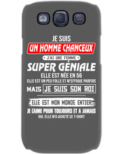Load image into Gallery viewer, Je Suis Un Homme Chanceux J'ai Line Femme Custom Design Je Suis Son Roi Phone case
