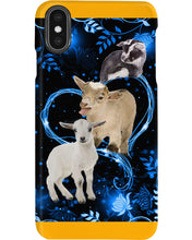 Load image into Gallery viewer, Lovely Phone Case Twinkling Blue Heart Gift For Goat Lovers Phone case
