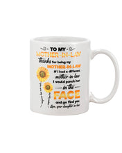 Load image into Gallery viewer, Giving For  Mother-in-law Thank For Being You  Custom Design Mug
