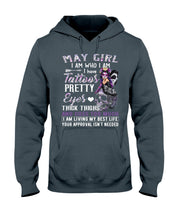 Load image into Gallery viewer, May Girl Has Tattoos Pretty Eyes Thick Thighs For Birthday Gift Hoodie
