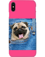 Load image into Gallery viewer, baby Pug In Denim Pocket Gift For Dog Lovers Phone case
