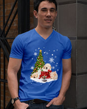 Load image into Gallery viewer, Funny Golden Retrievers Sleep In Red Boots Gift For Dog Lovers Guys V-Neck
