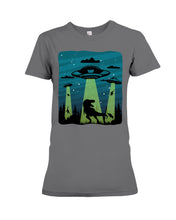 Load image into Gallery viewer, UFA Dinosaur T Rex Sky Full Of Stars Ladies Tee
