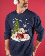 Load image into Gallery viewer, Funny Golden Retrievers Sleep In Red Boots Gift For Dog Lovers Sweatshirt
