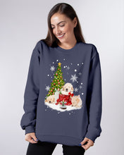 Load image into Gallery viewer, Funny Golden Retrievers Sleep In Red Boots Gift For Dog Lovers Sweatshirt
