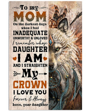 Load image into Gallery viewer, Gift For Mama When I Feel Inadequate Unworthy Unloved   Custom Design Vertical Poster
