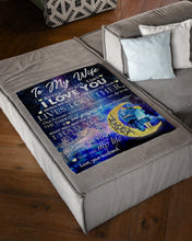Load image into Gallery viewer, Galaxy Husband Gift For Wife Love You To The Moon And Back Fleece Blanket
