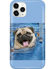 Load image into Gallery viewer, baby Pug In Denim Pocket Gift For Dog Lovers Phone case
