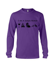 Load image into Gallery viewer, Simple Woman Loves Wine Camping Shoes And Climbing Unisex Long Sleeve
