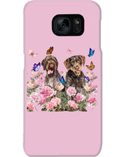 Load image into Gallery viewer, German Wirehaired Pointer With Peonies Gift For Dog Lovers Phone case
