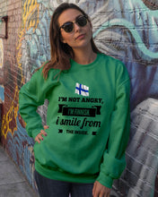 Load image into Gallery viewer, I'm Not Angry I'm Finnish I Smile From The Inside Trending Sweatshirt
