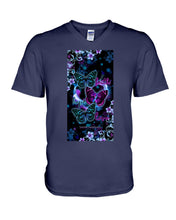 Load image into Gallery viewer, Purple Phone Case With Butterfly Faith Hope Love Suicide Awareness Gift Guys V-Neck
