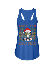 Load image into Gallery viewer, Merry Catmas Cute Funny Gifts Ladies Flowy Tank
