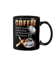 Load image into Gallery viewer, Coffee Christ Offers Forgiveness For Everyone Everywhere Mug
