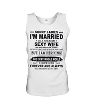 Load image into Gallery viewer, Sorry Ladies I'm Married To A Freaking Sexy Wife Who Was Born In October Unisex Tank Top
