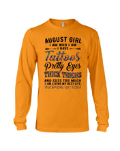 Load image into Gallery viewer, August Girl Has Tattoos Pretty Eyes Thick Thighs For Birthday Gift Unisex Long Sleeve
