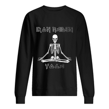 Load image into Gallery viewer, Yoga Iron Skeleton Dark Blue Background Gift For Men Sweatshirt
