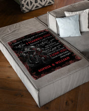 Load image into Gallery viewer, Motorcycling Good Night Baby Custom Name Gift For Wife Fleece Blanket
