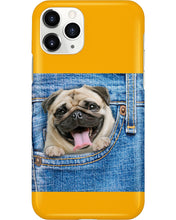 Load image into Gallery viewer, baby Pug In Denim Pocket Gift For Dog Lovers Phone case
