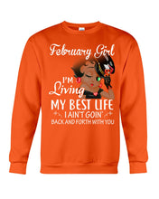 Load image into Gallery viewer, Betty Boop February Girl Living My Best Life Birthday Meaningful Gift Sweatshirt
