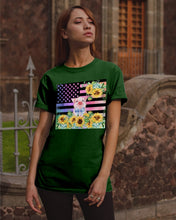 Load image into Gallery viewer, Pig America Flag Sunflower Special Custom Design Guys Tee
