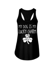 Load image into Gallery viewer, My Dog Is My Lucky Charm Trending Gift For Dog Lovers Ladies Flowy Tank
