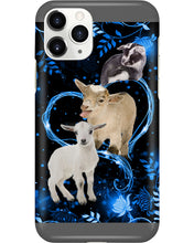 Load image into Gallery viewer, Lovely Phone Case Twinkling Blue Heart Gift For Goat Lovers Phone case
