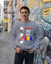 Load image into Gallery viewer, Baseball Be My DNA Gift For Sport Lovers Sweatshirt
