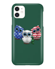 Load image into Gallery viewer, Lovely Phone Case Three Owl With US Flag Gift For Owl Lovers Phone case
