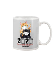 Load image into Gallery viewer, 2020 The Year When Shit Got Real Trending For Cat Lovers Mug
