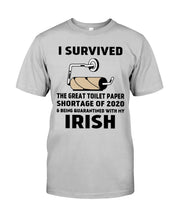 Load image into Gallery viewer, Toilet Paper Shortage Of 2020 Being Quarantined With My   Irish  Personalized Nation Guys Tee
