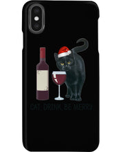 Load image into Gallery viewer, Cat Drink And Be Merry Meaningful Gift For Women Phone case
