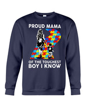 Load image into Gallery viewer, Proud Mama Of The Touchest Boy I Know Autism's Day Gift Sweatshirt
