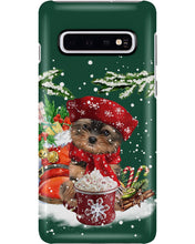 Load image into Gallery viewer, Yorkshire Terrier Loves Drinking Hot Latte Gift For Dog Lovers Phone case
