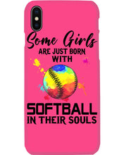 Load image into Gallery viewer, Some Girl Are Just With Softball In Their Souls Gift For Softball Lovers Phone case
