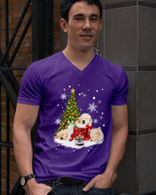 Load image into Gallery viewer, Funny Golden Retrievers Sleep In Red Boots Gift For Dog Lovers Guys V-Neck
