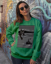 Load image into Gallery viewer, Cats In Your Horizontal Stripes Pocket Trending Gift For Cats Lovers Sweatshirt

