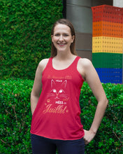 Load image into Gallery viewer, Les Dames Au Chats Vrais Sont Nees En Juillet Ladies Flowy Tank
