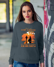 Load image into Gallery viewer, Behind Every Gorgeous Wife Is A Husband Who Believes In Her First Trending Sweatshirt
